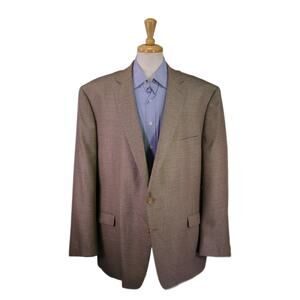 Ralph Lauren Light Brown Windowpane 2-Btn Sportcoat Blazer Men's Big & Tall 54R